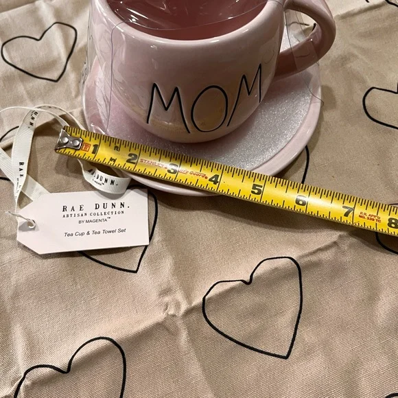 Rae Dunn Mug Tea Set with Tea Towel pink especially for Mom! - Picture 6 of 9